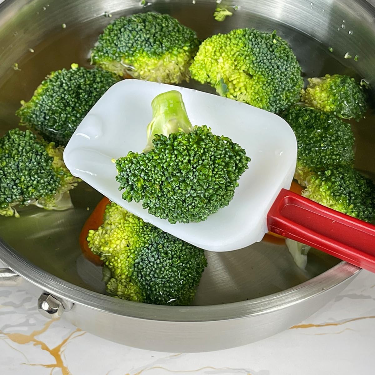 Commercial Spoonula Rubber Spatula Set 2, High Heat Spatula Spoon 16 Inches, Commercial Spatula for Cooking, Rubber Spatula Set Resistant to 500℉ (2 Spoonulas 16"/L)