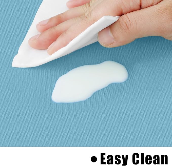 homing Rectangle Vinyl Tablecloth, Waterproof Spillproof Plastic Flannel Backed Table Cloth, Wipe Clean Table Cover for Dining, Buffet Parties and Camping (Aquamarine, 52" x 70")