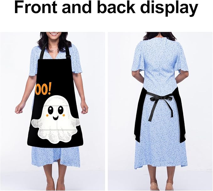 Halloween Apron Home Kitchen Cooking Baking Gardening for Women Men with Pockets waterproof 32x28 inch