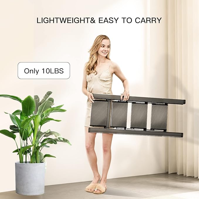 GameGem 4 Step Ladder Folding Step Stool with Anti-Slip Sturdy and Wide Pedal for Adults&Elderly, Aluminum Portable Lightweight Stepladder for Home Kitchen Office, Black, 330lbs