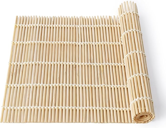 1PCS Bamboo Sushi Rolling Mat, White Sushi roll maker, Sushi making kit, Bamboo Sushi Rolling Mat