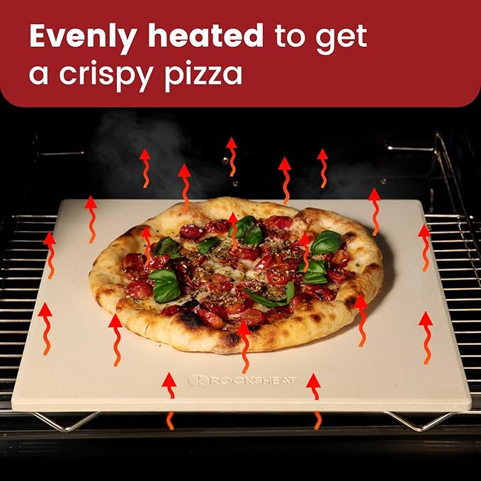 13.2" x 13.2" x 0.4" Square Cordierite Pizza Baking Stone Perfectly Compatible for Ooni Koda & Fyra 12, Uuni Pizza Oven