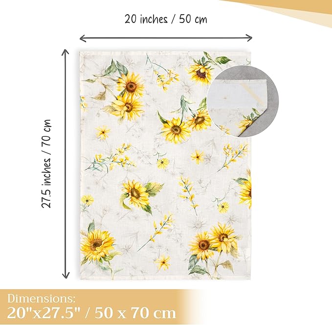 Maison d' Hermine Kitchen Towels Set of 3 100% Cotton 27.50" x 20" Reusable Cloth Tea Dish Towels Absorbent with Hanging Loop for Kitchen, Home, Dining, Cocktail Parties Spring/Summer (Candice)