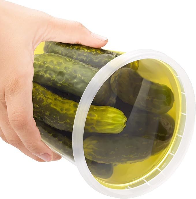 TashiBox 24 Sets 32 oz Plastic Deli Containers with Lids - Clear Airtight Food Storage & Meal Prep Containers, BPA Free, Stackable, Leakproof, Microwave & Freezer Safe