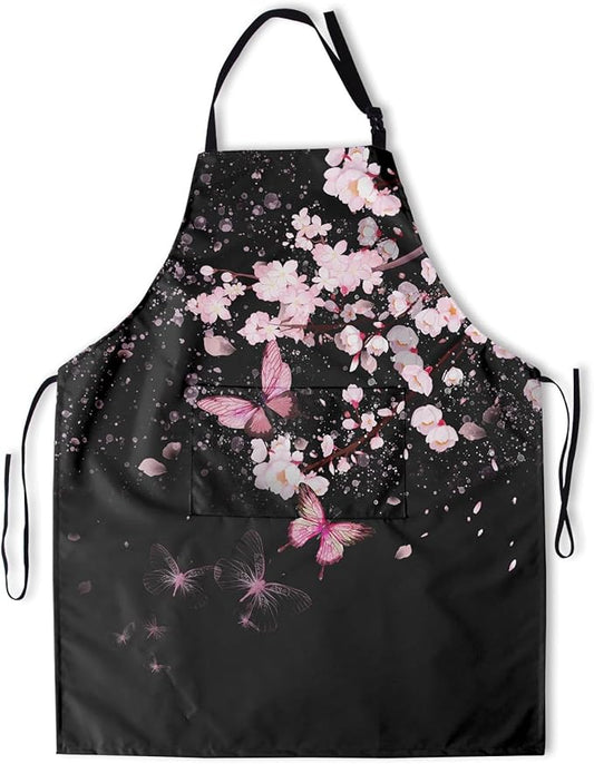 Funny Animal Apron with 2 Pockets Waterproof for Men Women Kitchen Garden Decor