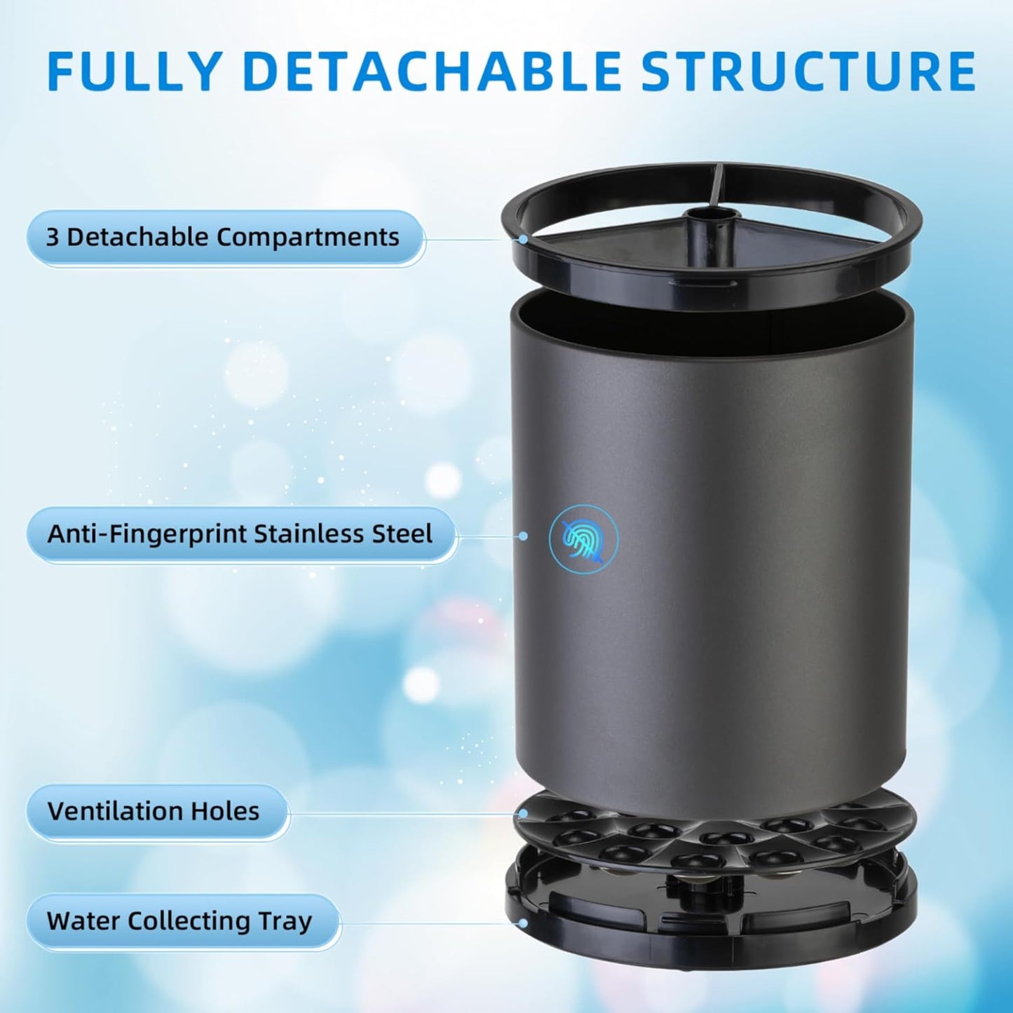 Utensil Holder,4-in-1 Large Kitchen Utensil Holder For Counter,Rotating Silverware Organizer Cooking Flatware Spoon Spatula Tool Cutlery Container Stainless Steel Caddy