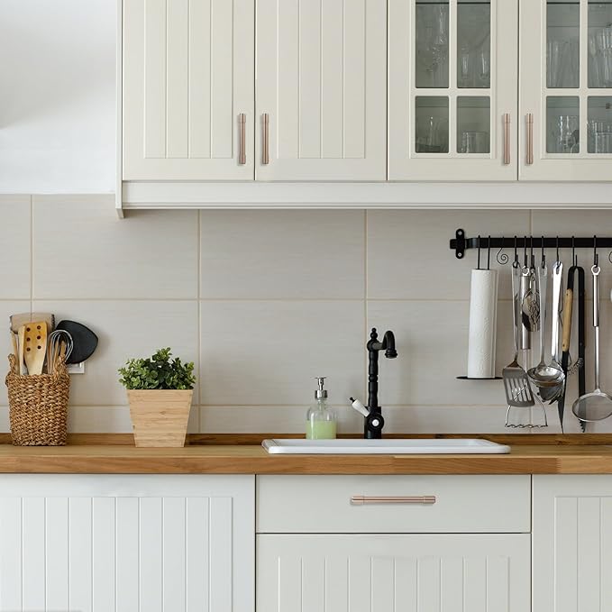 10 Pack Champagne Bronze Pulls 6-1/4 Inch(160mm) Hole Centers Kitchen Cabinet Handles Zinc Alloy Champagne Drawer Pulls