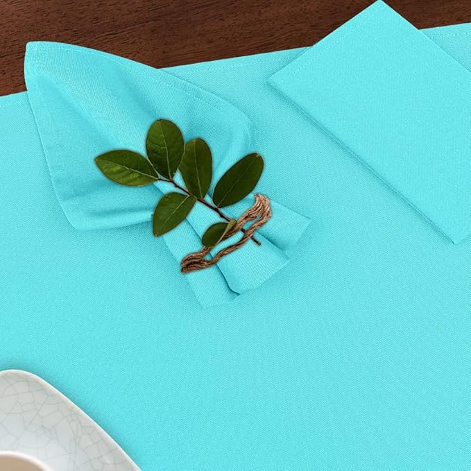 Ruvanti Cloth Napkins Set of 12, 18x18 Inches Napkins Cloth Washable, Soft, Durable, Absorbent, Cotton Blend. Table Dinner Napkins Cloth for Hotel, Lunch, Restaurant, Wedding, Parties - Waterspout