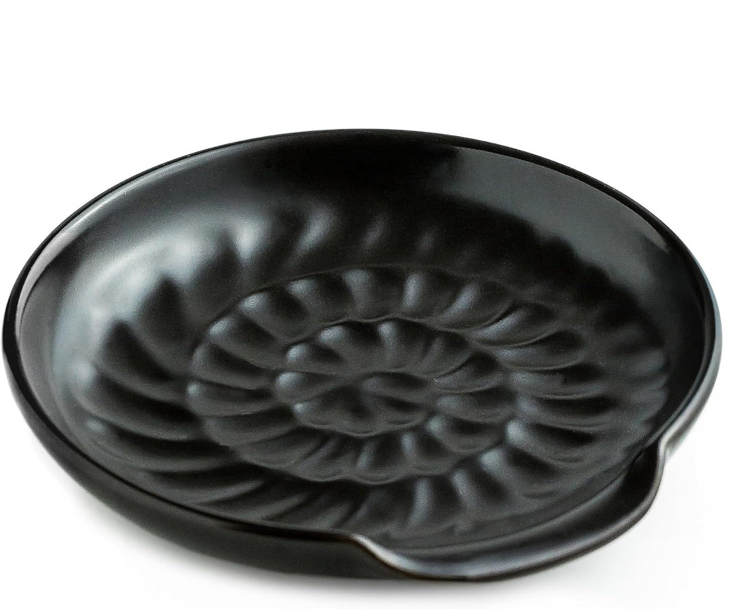 Spoon Rest for Kitchen Counter, Spoon Holder for Stove Top Cooking Large Utensil Rest, Modern Farmhouse Kitchen Decor Utensil Holder for Spoons Ladles Tongs Spatula, Black