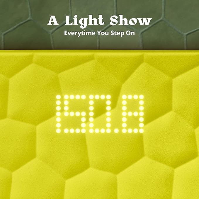 Greater Goods Colorful Designer Bathroom Scale: Non-Slip Silicone Cover, Hidden LED Display, Spot-On Precision, 400 lb Capacity