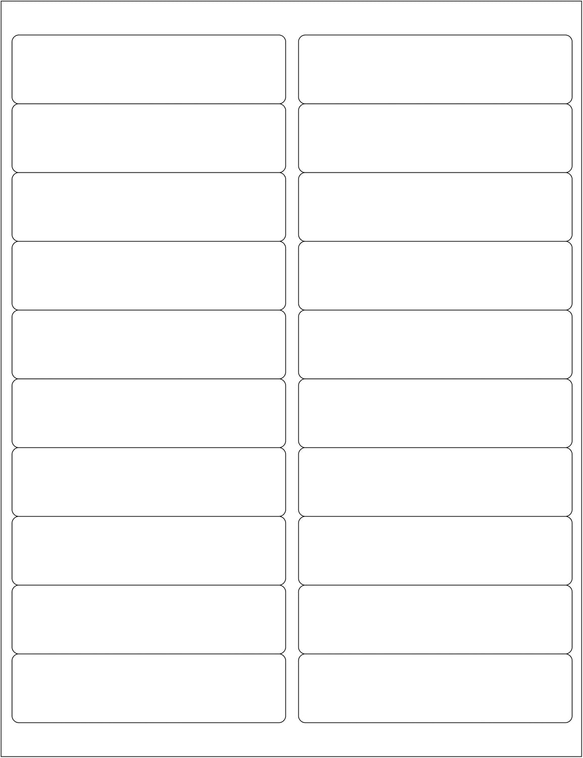 HouseLabels 200 Sheets; 4,000 Labels, 20-UP, Shipping/Mailing Labels (4.0" x 1.0") - BPA Free!