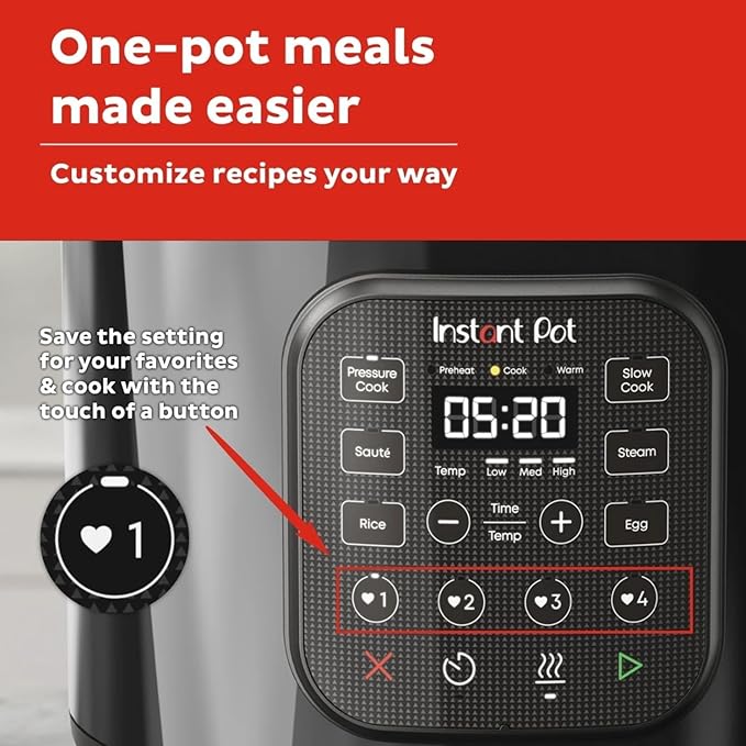 Instant Pot 8Qt RIO Chef Series 7-in-1 Multi-Cooker, Black – Pressure Cooker, Slow Cooker, Rice, Sauté, Steamer, Warmer & More, Nonstick Wide Base, Family Size Programmable Electric Pot