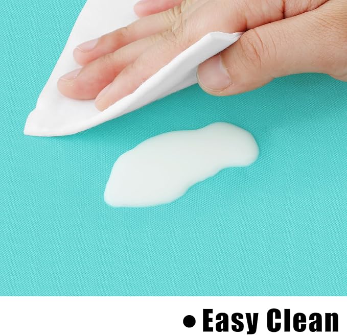 homing Rectangle Vinyl Tablecloth, Waterproof Spillproof Plastic Flannel Backed Table Cloth, Wipe Clean Table Cover for Dining, Buffet Parties and Camping (Teal, 60" x 102")