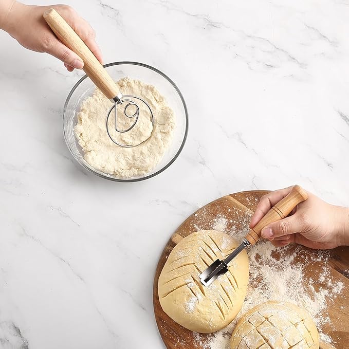 Saint Germain Bakery Premium Round Bread Banneton Basket with Liner - Perfect Brotform Proofing Basket for Making Beautiful Bread - (9 in. Round/10 in. Oval)