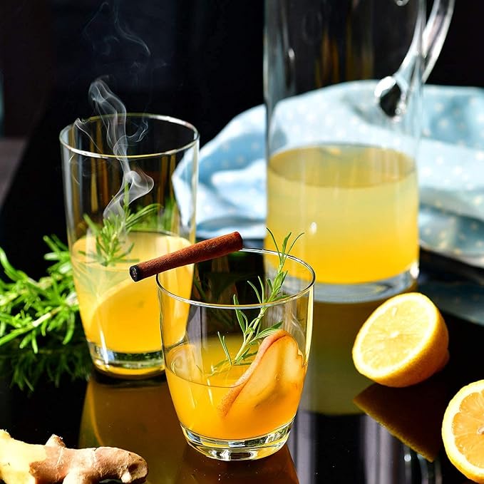 Krosno Tall Water Drinking Glasses, Set of 6, 16.9 oz Mixology Collection, Ideal for Everyday Use, Drinking Glasses, Lead-Free and Safe, Dishwasher Safe, Made in Europe