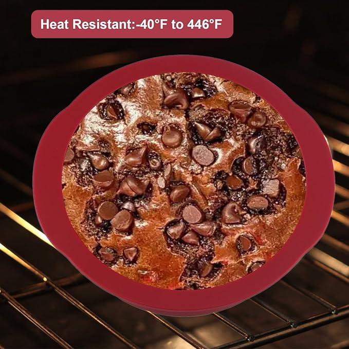 Nalchios 6 inch Silicone Round Cake Pans Set of 3, Non-stick Easy Releasing Mini Cake Pans, Flexible BPA Free Silicone Baking Mold Pans for Layer Cake, Mini Cake Pizza, Cheese Cake, Chocolate Cake