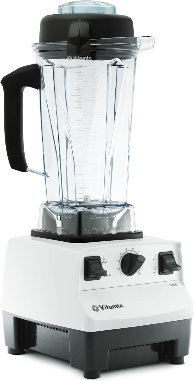 Vitamix 5200 Professional Grade Blender for Smoothies, Food Grinder and Emulsifier, 64oz Pitcher, White