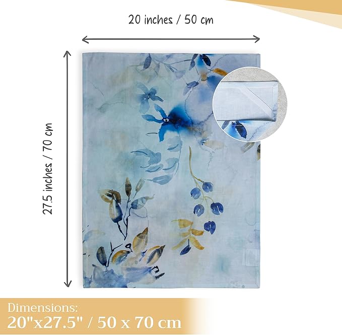 Maison d' Hermine Kitchen Towels Set of 2 100% Cotton 27.50" x 20" Reusable Cloth Tea Dish Towels Absorbent with Hanging Loop for Kitchen, Dining, Cocktail Parties Spring/Summer (Lazy Summer Days)