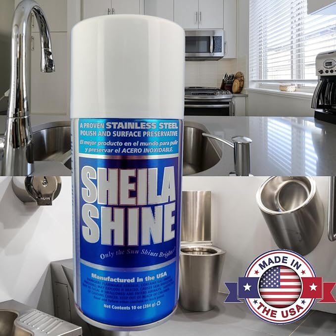 3 x 10oz Stainless Steel Cleaner and Polish - Removes Grease, Fingerprint & Watermark - Kitchen Appliances, Refrigerators, Sinks, Ovens & Grills - Streak Free Shine - Stainless Steel Cleaning Spray