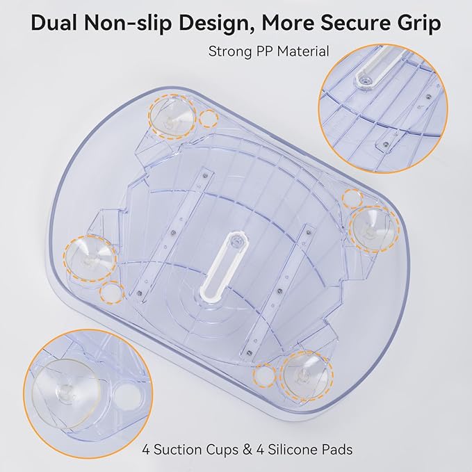 2 Pack Lazy Susan Organizer,15.7" x 11", Lazy Susan Turntable for Cabinet, Plastic Rotating Fridge Tray for Kitchen, Table Top, Countertop, Pantry Organization Storage