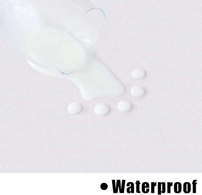 homing Square Vinyl Tablecloth, Waterproof Spillproof Plastic Flannel Backed Table Cloth, Wipe Clean Table Cover for Dining, Buffet Parties and Camping (White, 54" x 54")