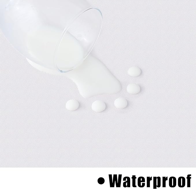 homing Rectangle Vinyl Tablecloth, Waterproof Spillproof Plastic Flannel Backed Table Cloth, Wipe Clean Table Cover for Dining, Buffet Parties and Camping (White, 60" x 102")