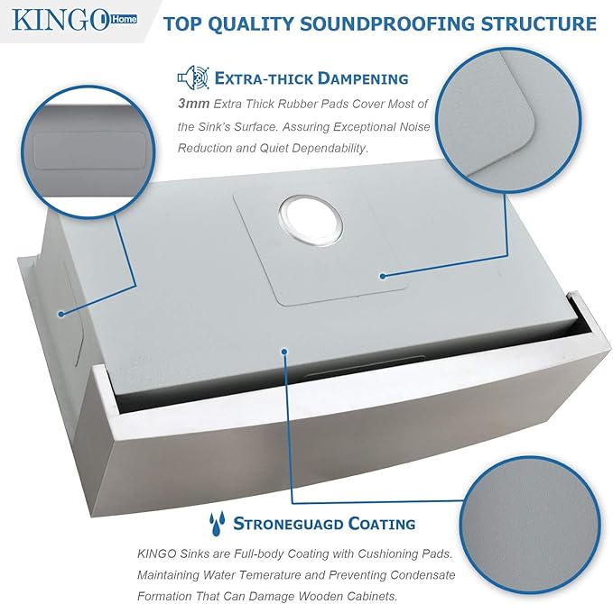 33 Inch 18 Gauge Handmade Stainless Steel Single Bowl Farmhouse Sink, Modern Farm Sink 33 Inch Apron Farmer Sinks for Kitchen Rustic With Accessories
