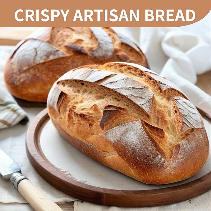 Banneton Bread Proofing Basket,Sourdough Banneton Basket, Nature Rattan Proofing Basket – 9 Inch Round x2 with Liner, Artisan-Grade Sourdough Baking Essentials for Perfect Rise & Rustic Crust