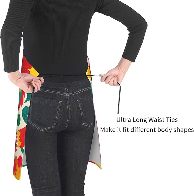 Funny Animal Apron with 2 Pockets Waterproof for Men Women Kitchen Garden Decor