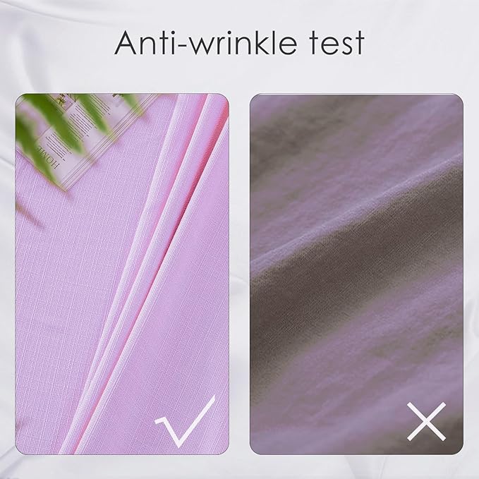 BALCONY & FALCON Rectangle Tablecloth Washable Wrinkle Resistant and Water Proof Table Cloth Decorative Linen Fabric Tablecloths for Dining Parties Kitchen Wedding and Outdoor Use (Lavender, 55x95)