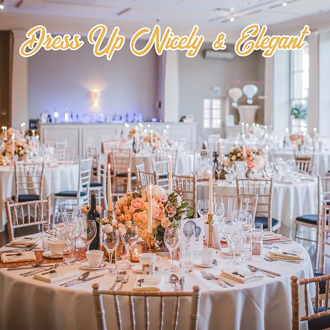 BRILLMAX 4 Pack White Round Tablecloths 108 Inch - Circle Bulk Linen Polyester Fabric Washable Table Cloth Cover for Wedding Reception Banquet Birthday Party Buffet Restaurant