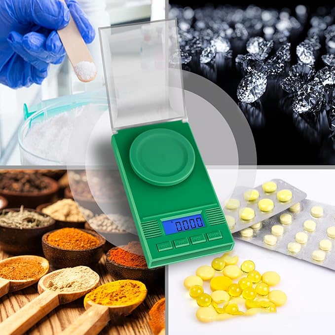 Fuzion Milligram Scale 50g/ 0.001g, Portable mg Scale with LCD Backlit, Tare, Digital Jewelry Scale, Microgram Scale for Powder, Gold, Gem, Reloading, Batteries Included