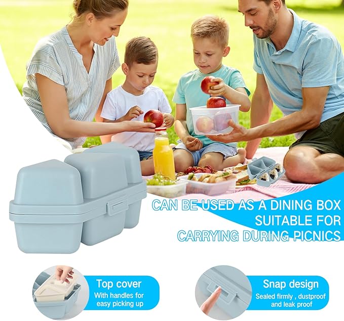 HIBILDER 6 in 1 Onigiri Mold Triangle Sushi Mold Once Quickly Make 6pcs Sushi - Multifunctional Rice Ball Mold for Making and Storing Sushi