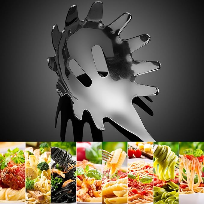 Stainless Steel Pasta Server Metal Spoon Spaghetti Spoon Ramen Soup Server Pasta Serving Supplies
