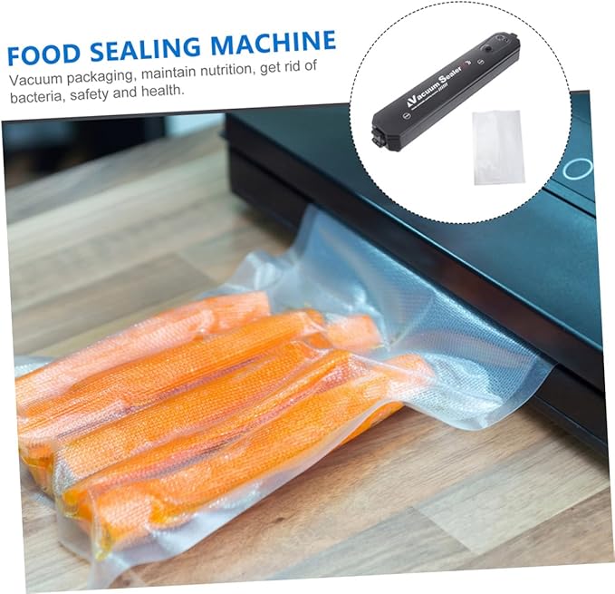 BESPORTBLE Automatic Vacuum Sealer Machine for Kitchen with Sealing Bags Dry Wet Food Preservation Compact Portable Household Sealing Tool US Plug Acv