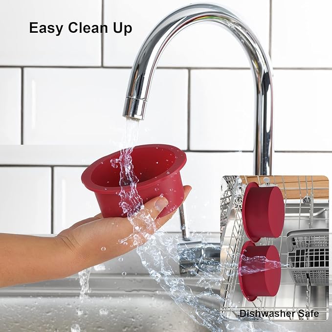 Nalchios 4 Inch Silicone Round Cake Pans Set of 4, Non-stick Easy Releasing Mini Cake & Pizza Pans, Flexible BPA Free Silicone Baking Mold for Layer, Mini & Cheese Cake