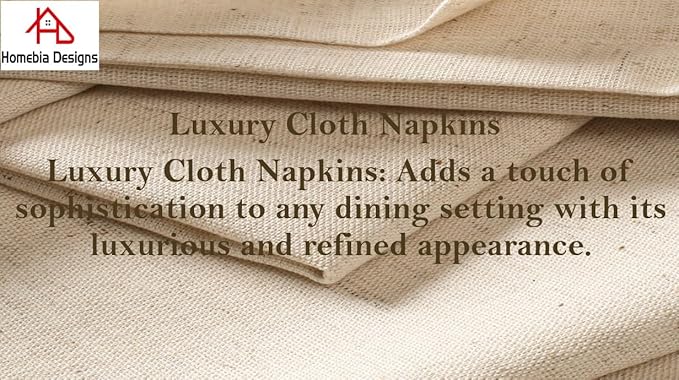 Natural Color Cotton Linen Blend Napkins Set of 12 - Hemmed 18x18 Inch Decorative Elegant Soft Washable Reusable Flax Dinner Napkin for Dining Table Décor Christmas Wedding Party & Everyday Use
