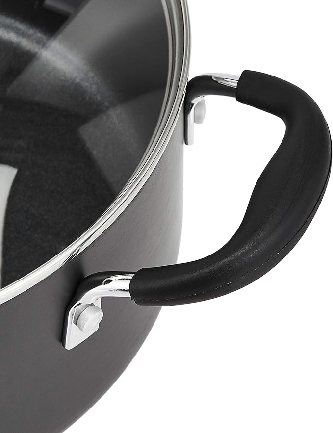 Amazon Basics Hard Anodized Non-Stick 12-Piece Cookware Set, Black - Pots, Pans and Utensils