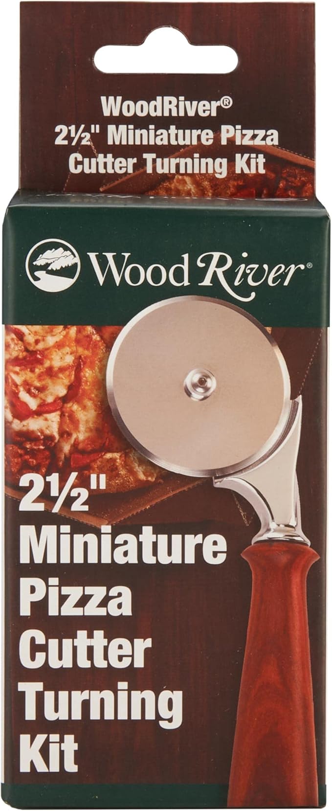 Woodriver Project Kit - 2-1/2" Miniature Pizza Cutter, Chrome