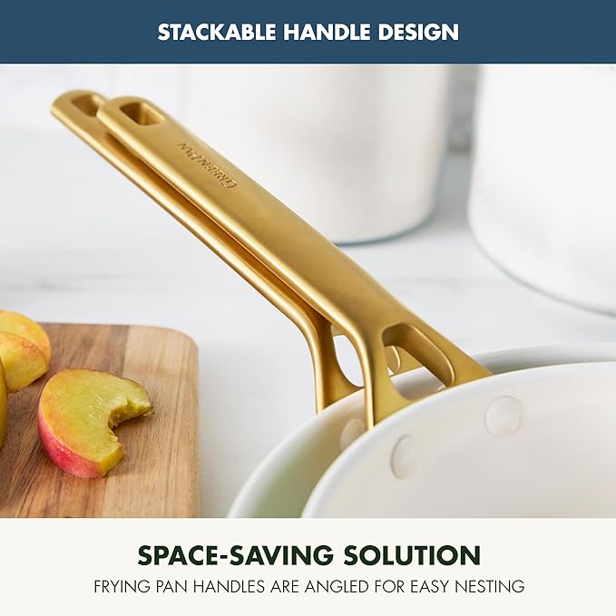 GreenPan Nonstick Reserve Pro 10 Piece Cookware Set, NSF Certified Ceramic, Hard Anodized PFAS-Free Pots & Pans Set with Lids, Stainless Steel Handles, Oven & Dishwasher Safe, Twilight Blue