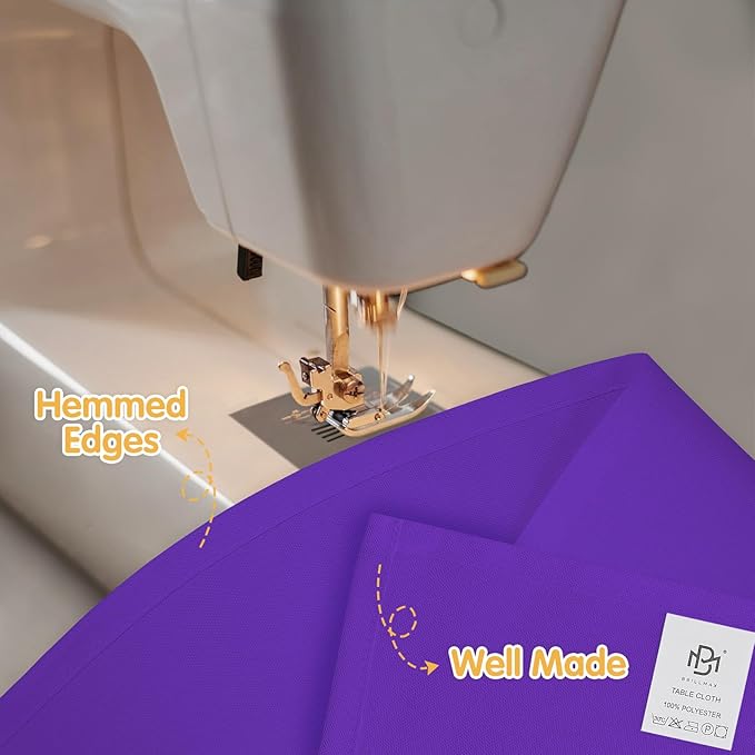 BRILLMAX 6 Pack Purple Tablecloths for 6 Foot Rectangle Tables 60 x 102 Inch - 6ft Rectangular Bulk Linen Polyester Fabric Washable Cloth Cover for Wedding Reception Banquet Birthday Party