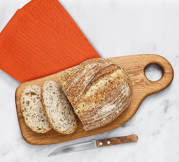 Softolle Bar Mop Towels, Pack of 12-16x19 Inches - 100% Cotton Super Absorbent Towels, Multi-Purpose for Home and Bar Cleaning (Orange)