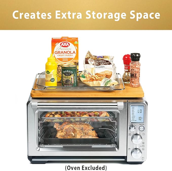 Cutting board Compatible with Breville BOV900BSS the Smart Oven Air Fryer Pro, Accessories for Countertop Convection Oven, With Heat Resistant Silicone Feet, Creates Storage Space, Protects Cabinets