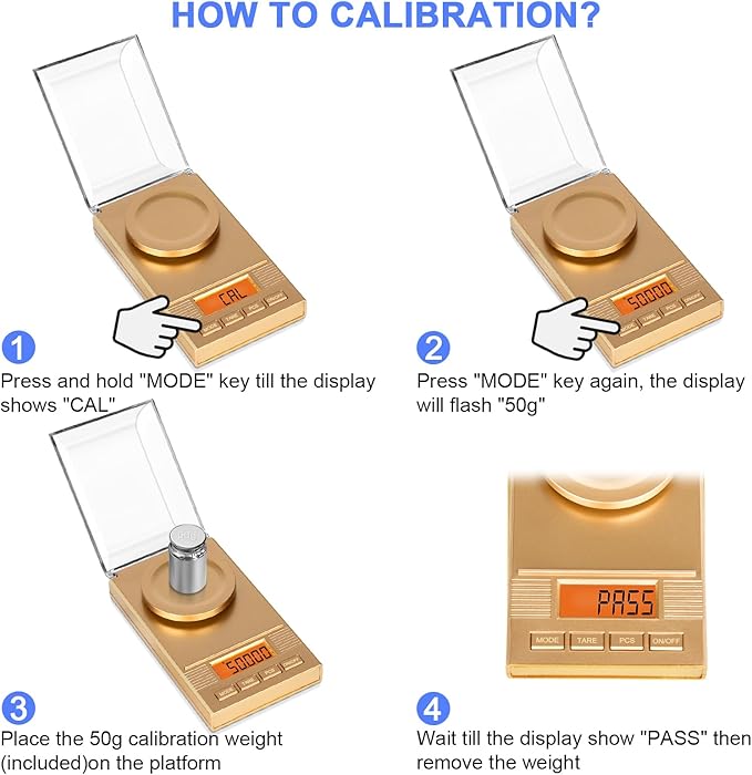 Fuzion Digital Milligram Scale 50g/ 0.001g, Portable Jewelry Scale, Gold Scale, Gem Scale, Micro Scale for Powders