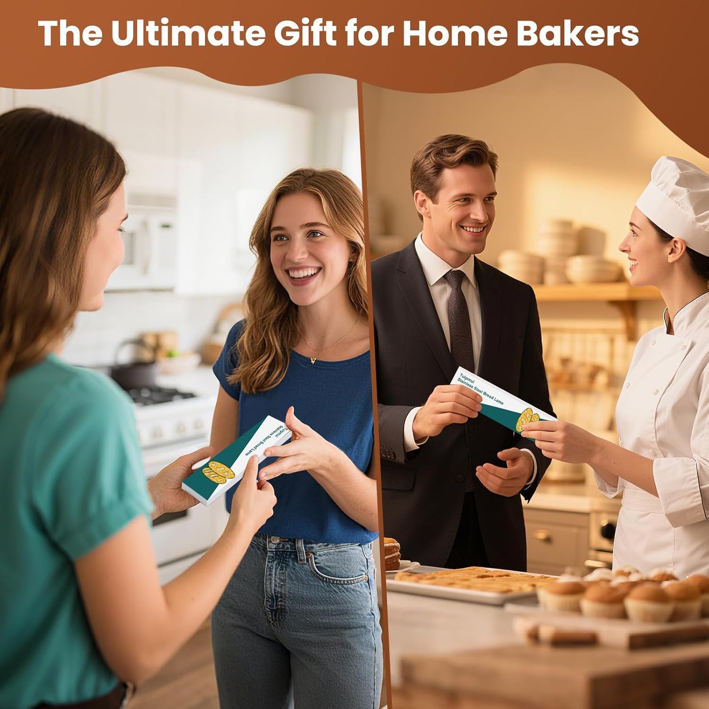 Bread Lame, Professional Sourdough Scoring Tool, Hand Crafted Bread Scoring Knife with Stainless Steel Handle, Premium Dough Slashing Cutter Tool with 15 Razor Blades, Gift for Bakers (Men/Women)