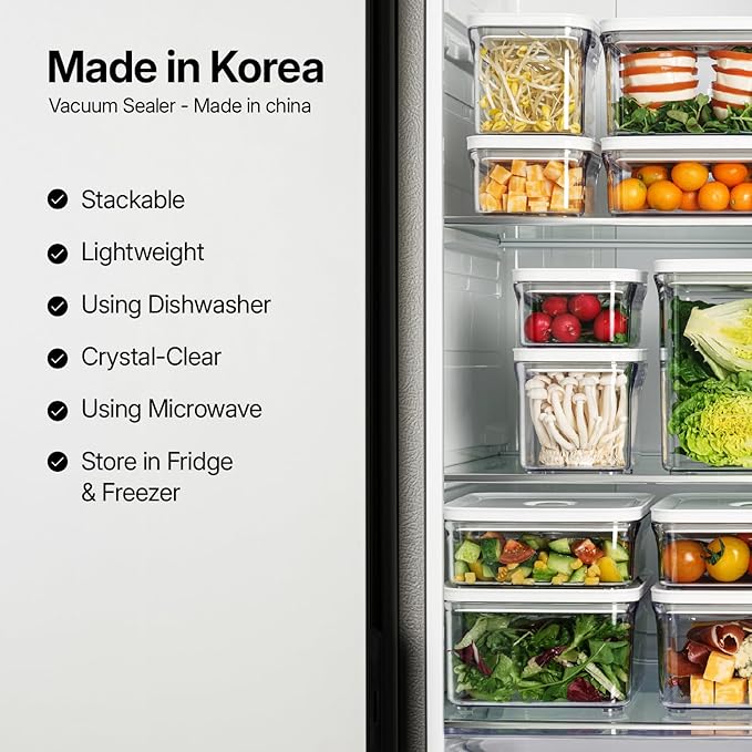 Premium Airtight Food Storage Containers, 3.28qt 1 Piece, Smart One-Click Seal Lid, No Hinges, Patented Double Silicone Lining, 100% Leak Proof, BPA-FREE, Dishwasher, Microwave Safe