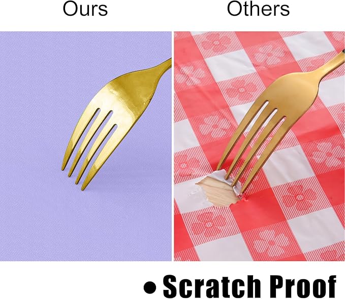 homing Rectangle Vinyl Tablecloth, Waterproof Spillproof Plastic Flannel Backed Table Cloth, Wipe Clean Table Cover for Dining, Buffet Parties and Camping (Lavender, 60" x 84")