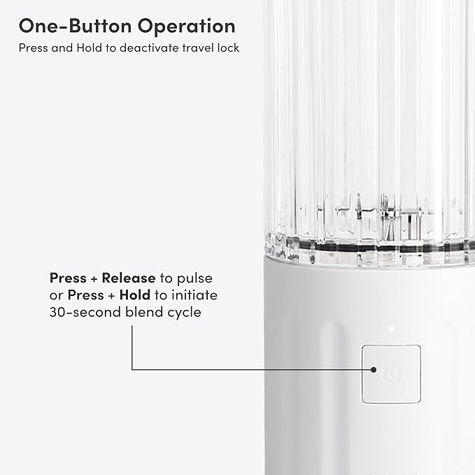 Beast GO Cordless, Premium Portable Blender for Shakes & Smoothies, 22oz Vessel, Blends Ice & Frozen Fruit, Travel-Ready, Rechargeable USB-C Battery, Drinking Lid and Straw System (Cloud White)