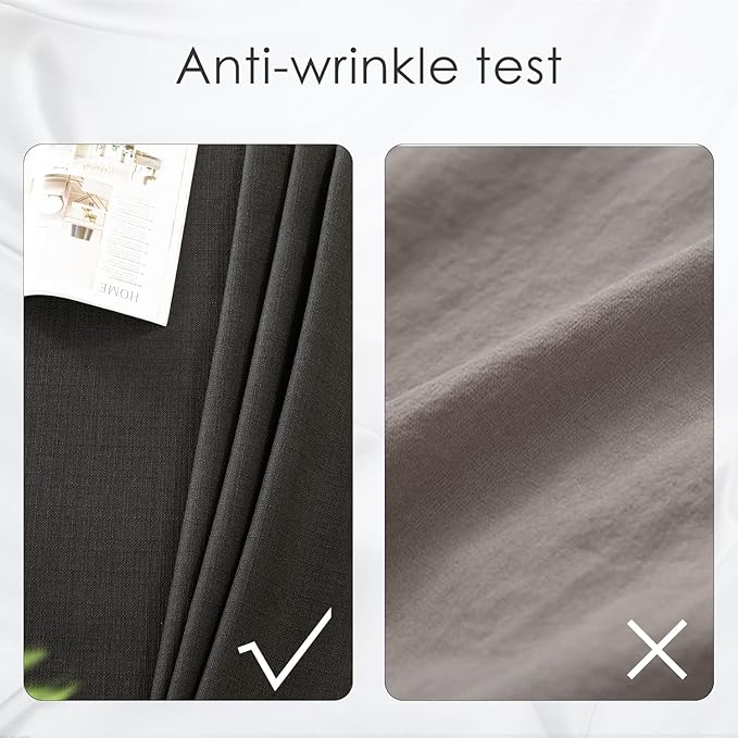 BALCONY & FALCON Small Square Tablecloth Washable Wrinkle Resistant and Water Proof Table Cloth Decorative Linen Tablecloths for Bedside End Table Bedroom Nightstand (Black, 35x35)