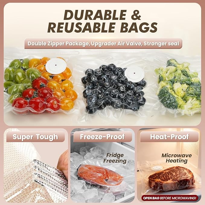 Compact Vacuum Sealer for Food Sealer: Handheld Portable Vacuum Sealer Machine for Food Storage, Rechargeable Food Vacuum Sealing for Kitchen Travel Fridge Meal Prep, Gifts for Mom, Wife, Chef & Home